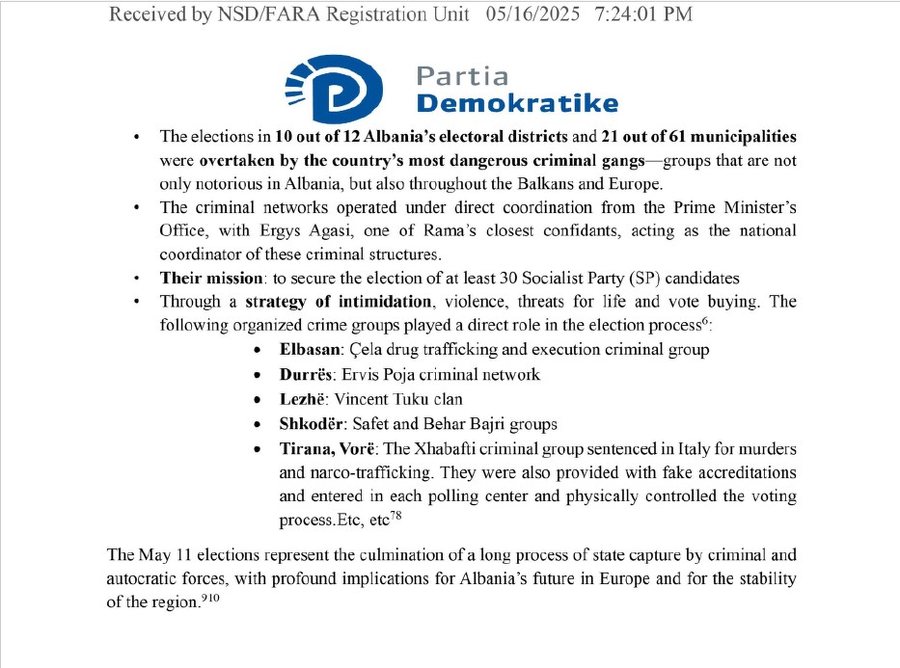 PD denoncon zgjedhjet e 11 majit në Departamentin Amerikan Shtetit
