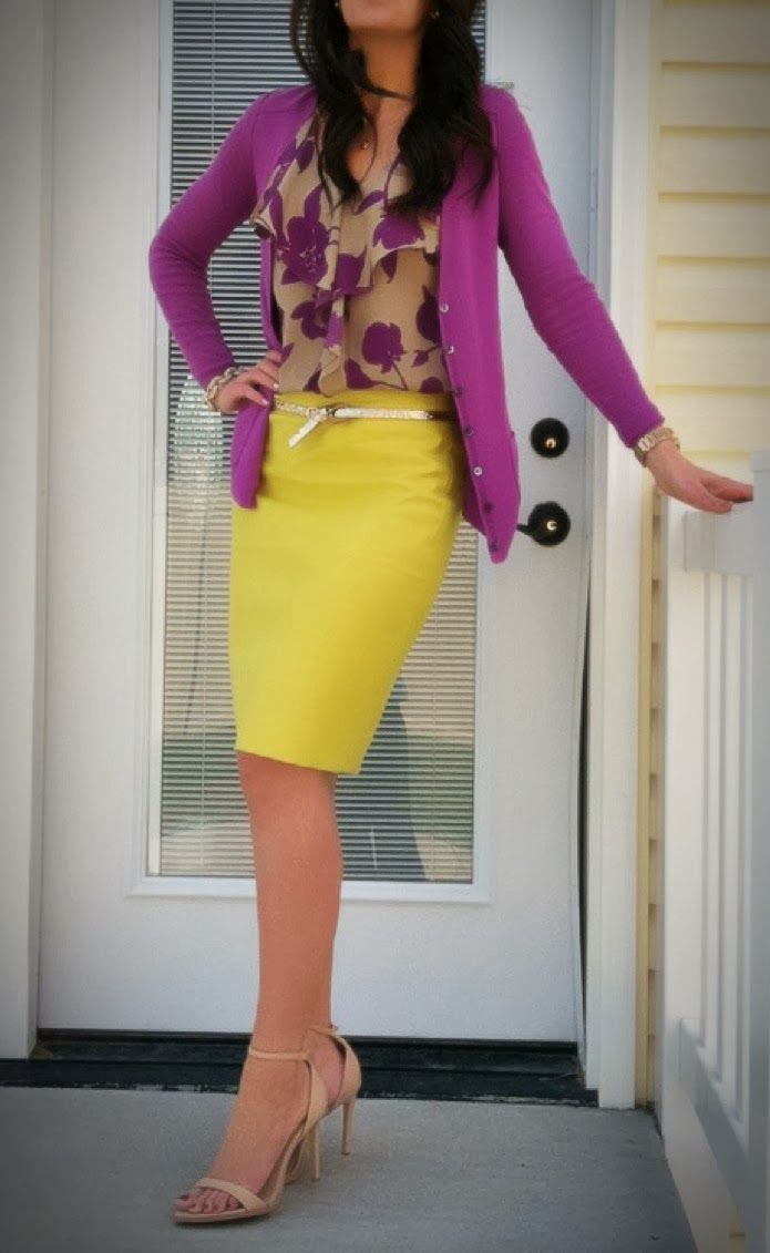 Image result for light yellow and purple outfit