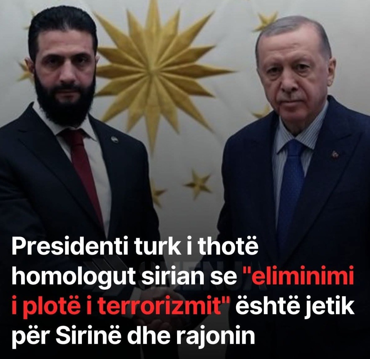 Presidenti turk i thotë homologut sirian se “eliminimi i plotë i te*rrorizmit” është jetik për Sirinë dhe rajonin